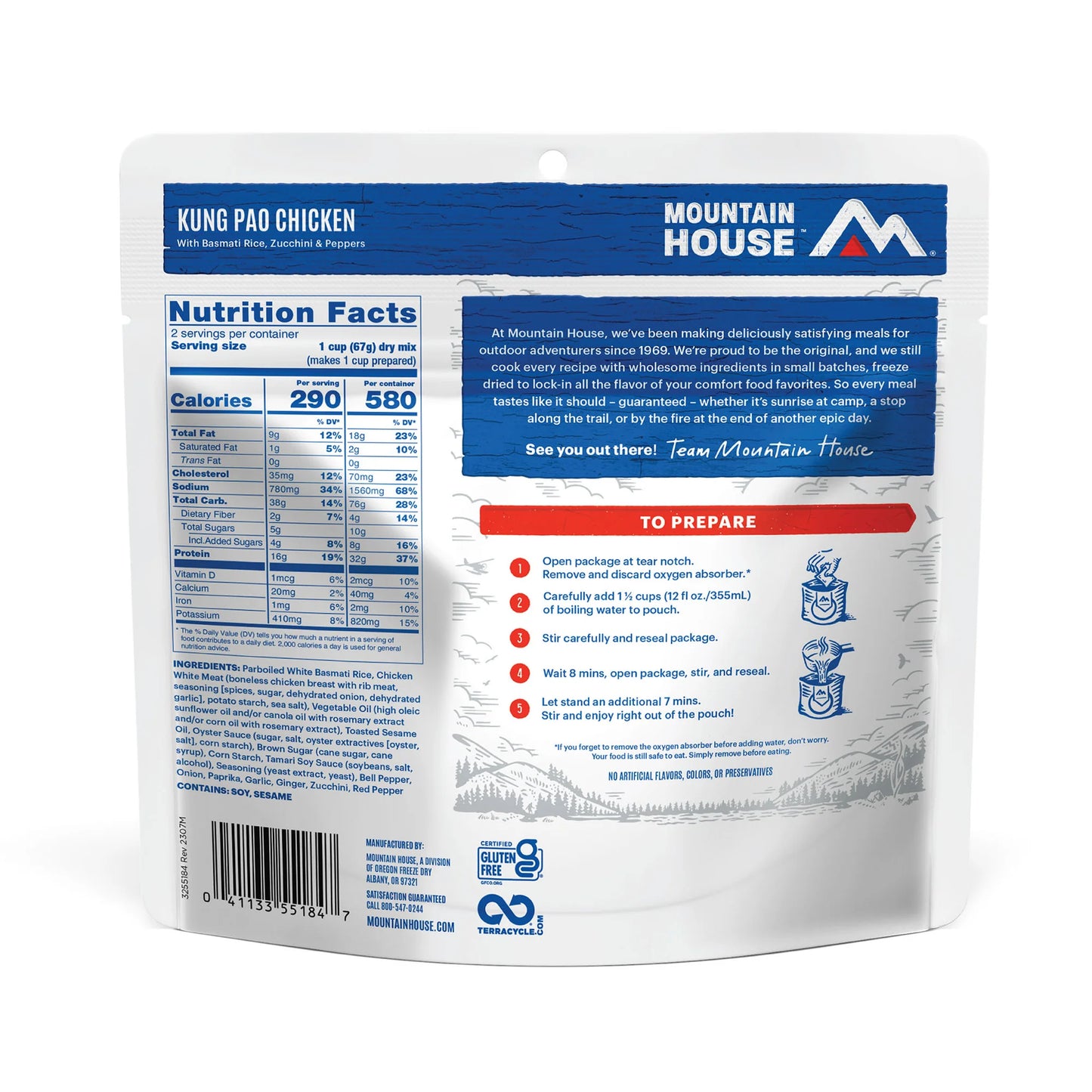 Mountain House - Kung Pao Chicken (2 Servings) - RTG Supply Co