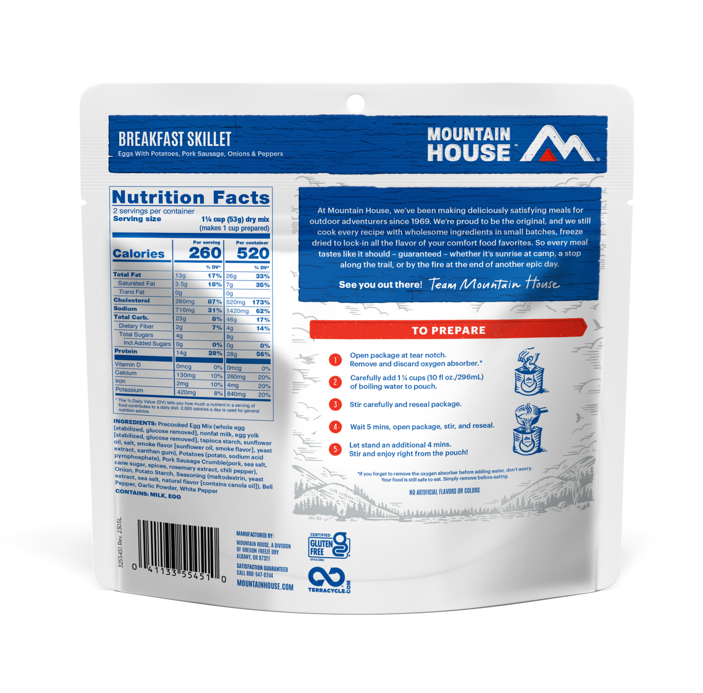 Mountain House - Breakfast Skillet (2 Servings) - RTG Supply Co