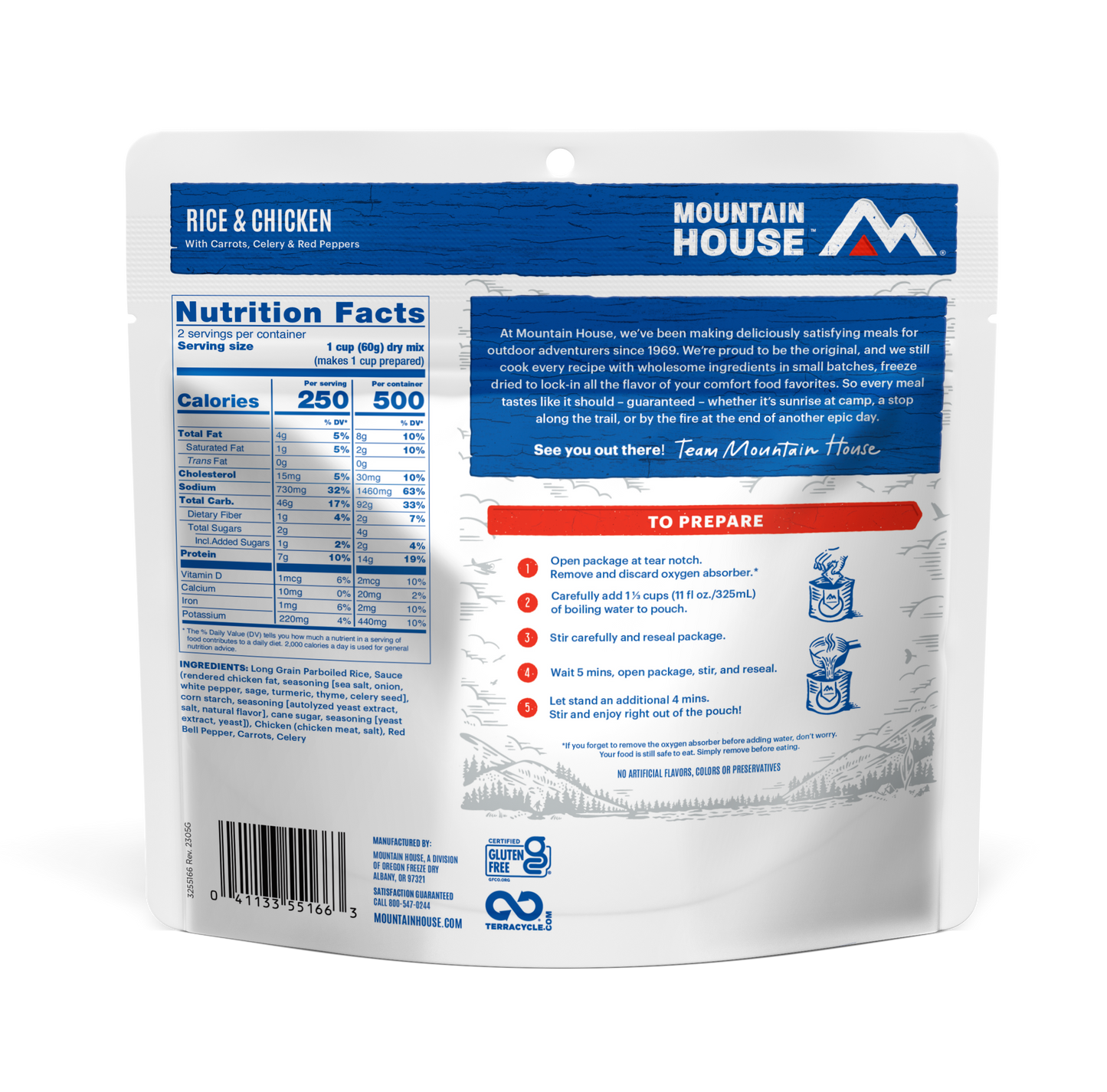 Mountain House - Rice & Chicken (2 Servings) - RTG Supply Co